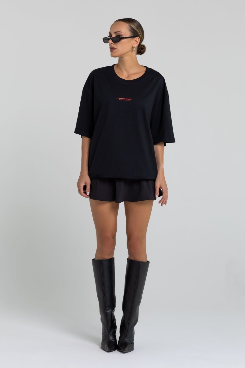 T-shirt bawełniany CHIARA OFFLINE czarny