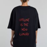 T-shirt bawełniany CHIARA OFFLINE czarny
