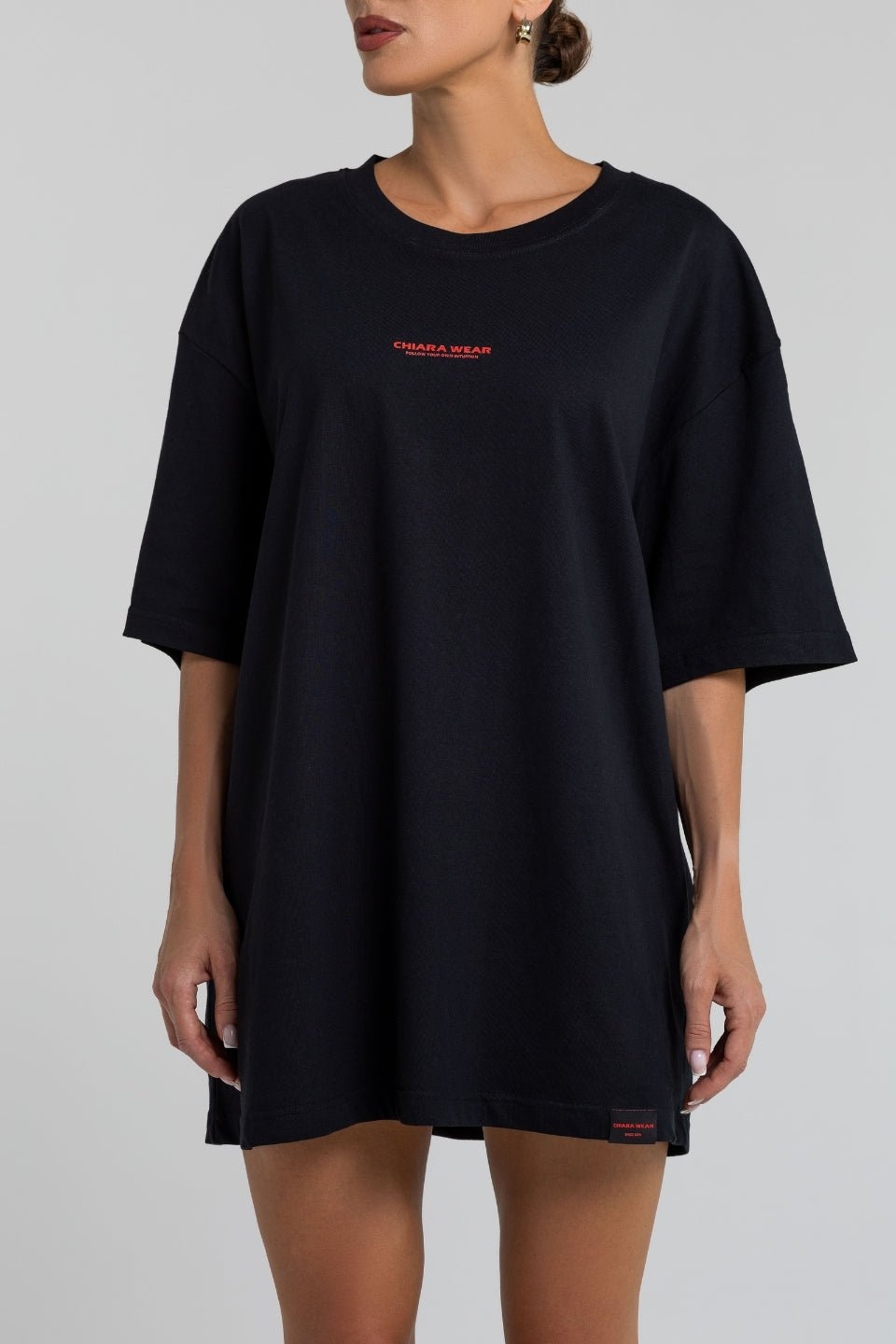 T-shirt bawełniany CHIARA OFFLINE czarny