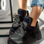 Buty sportowe na platformie Madam Dolle czarne