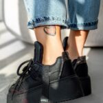 Buty sportowe na platformie Madam Dolle czarne