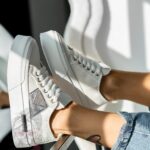 Trampki na grubej podeszwie Madam Postes białe