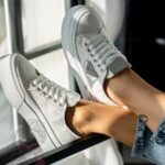 Trampki na grubej podeszwie Madam Postes białe