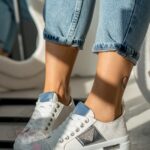 Trampki na grubej podeszwie Madam Postes białe