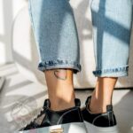 Trampki na grubej podeszwie Madam Postes czarne