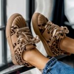 Buty sportowe Rock Bospo jasnokarmelowe w panterkę