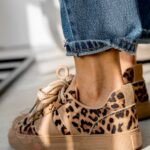 Buty sportowe Rock Bospo jasnokarmelowe w panterkę