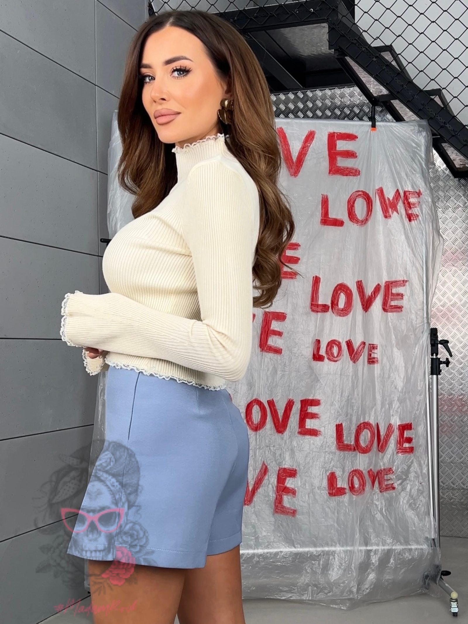 Sweterek prążkowany Malindi II beżowy Sweterek prążkowany Malindi II beżowy