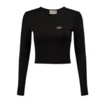 Bluzka dopasowana KOROTO OLAVOGA czarna