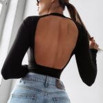 Body damskie klasyczne PELLE OLAVOGA czarne