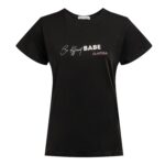 T-shirt damski bawełniany PURNITO OLAVOGA czarny