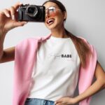 T-shirt damski bawełniany PURNITO OLAVOGA ecru