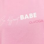 T-shirt damski bawełniany PURNITO OLAVOGA pudrowy róż