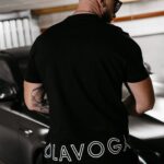 T-shirt męski bawełniany DARK MODE OLAVOGA czarny