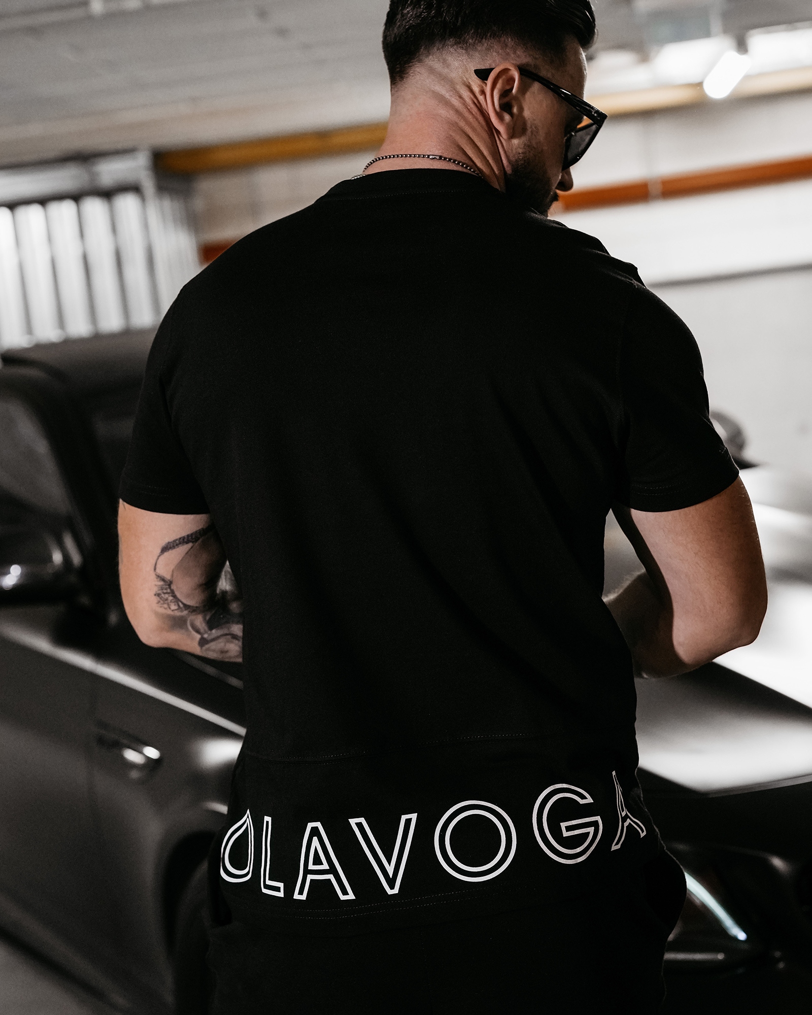 T-shirt męski bawełniany DARK MODE OLAVOGA czarny
