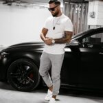 T-shirt męski bawełniany DARK MODE OLAVOGA ecru