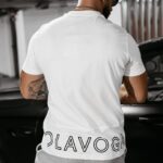 T-shirt męski bawełniany DARK MODE OLAVOGA ecru