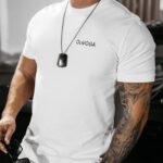 T-shirt męski bawełniany DARK MODE OLAVOGA ecru