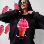 Bluza damska bawełniana KIRAZ OLAVOGA czarny