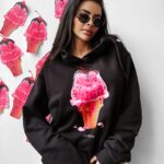 Bluza damska bawełniana KIRAZ OLAVOGA czarny