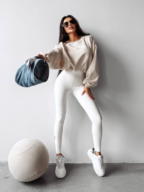 Bluza bawełniana MARKAZ OLAVOGA beżowa