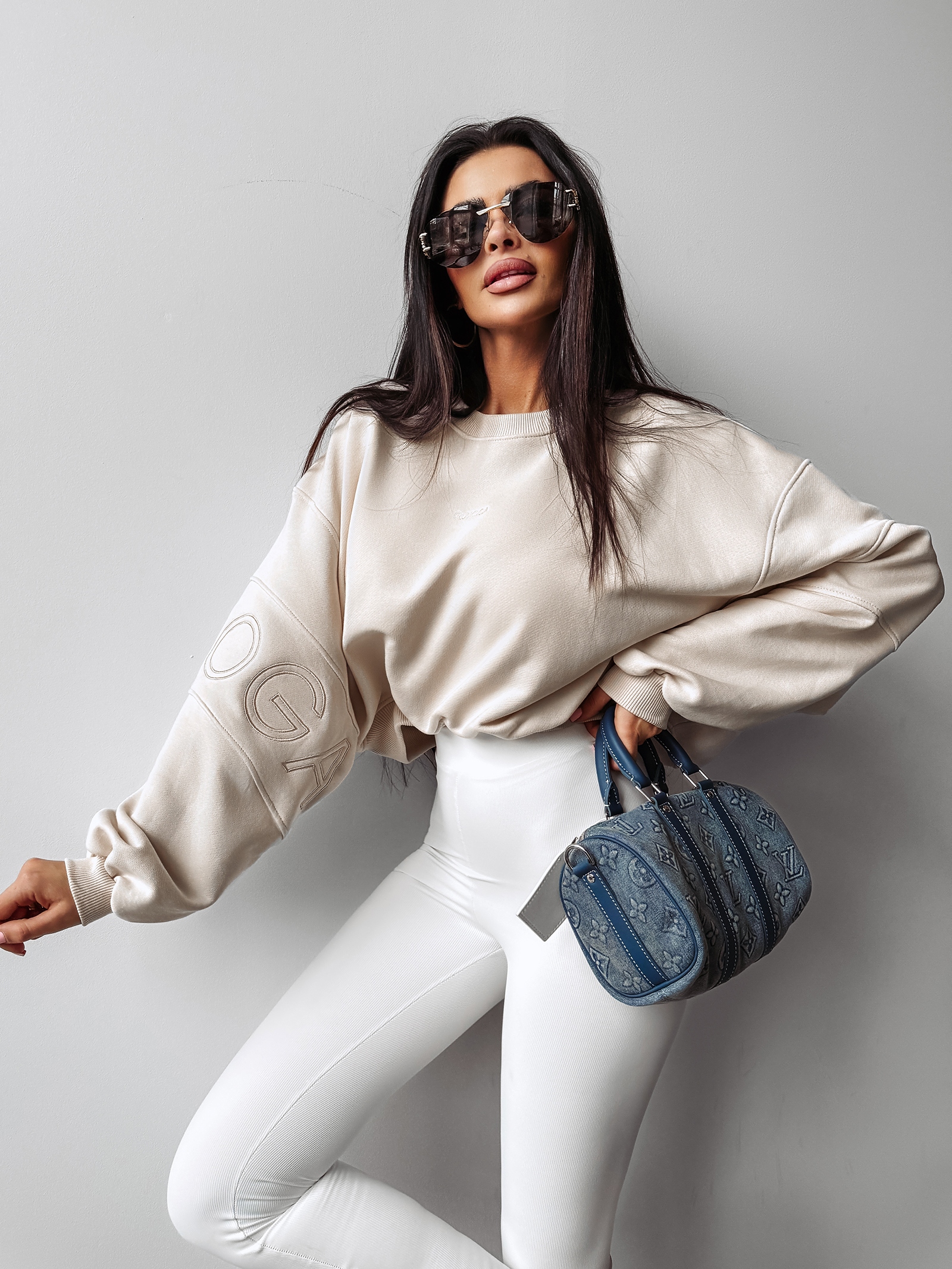 Bluza bawełniana MARKAZ OLAVOGA beżowa Bluza bawełniana MARKAZ OLAVOGA beżowa