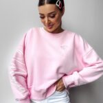 Bluza oversize SODA OLAVOGA pudrowa