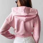 Bluza damska z kapturem MOLETO OLAVOGA pudrowa