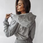 Bluza damska z kapturem MOLETO OLAVOGA szara