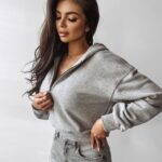 Bluza damska z kapturem MOLETO OLAVOGA szara