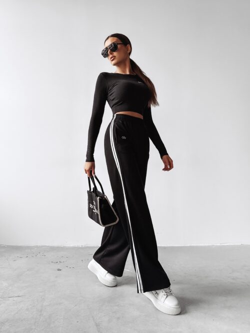 Spodnie z lampasami DELINE OLAVOGA czarny