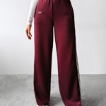 Spodnie z lampasami DELINE OLAVOGA bordowy