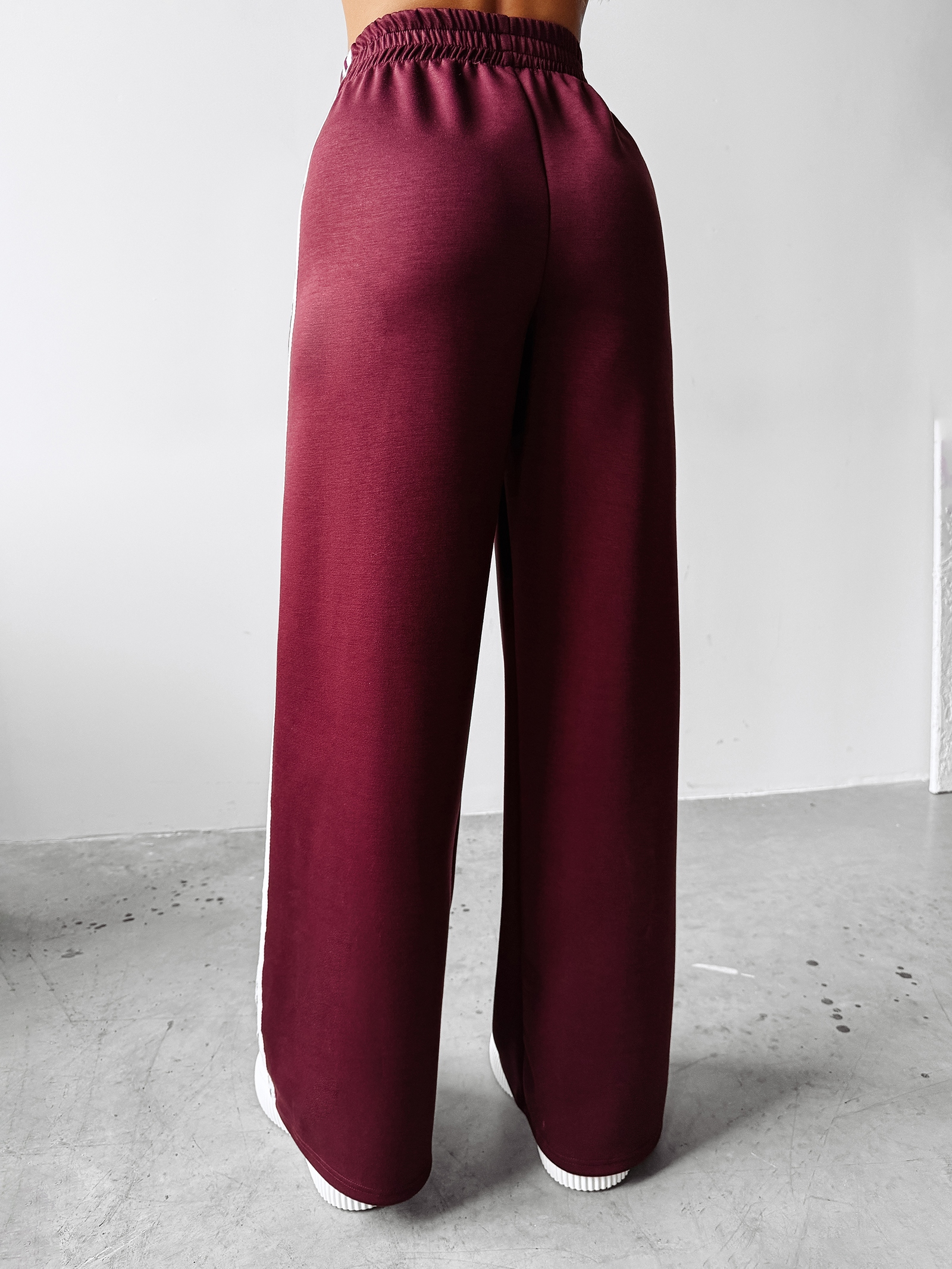 Spodnie z lampasami DELINE OLAVOGA bordowy