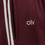 Spodnie z lampasami DELINE OLAVOGA bordowy