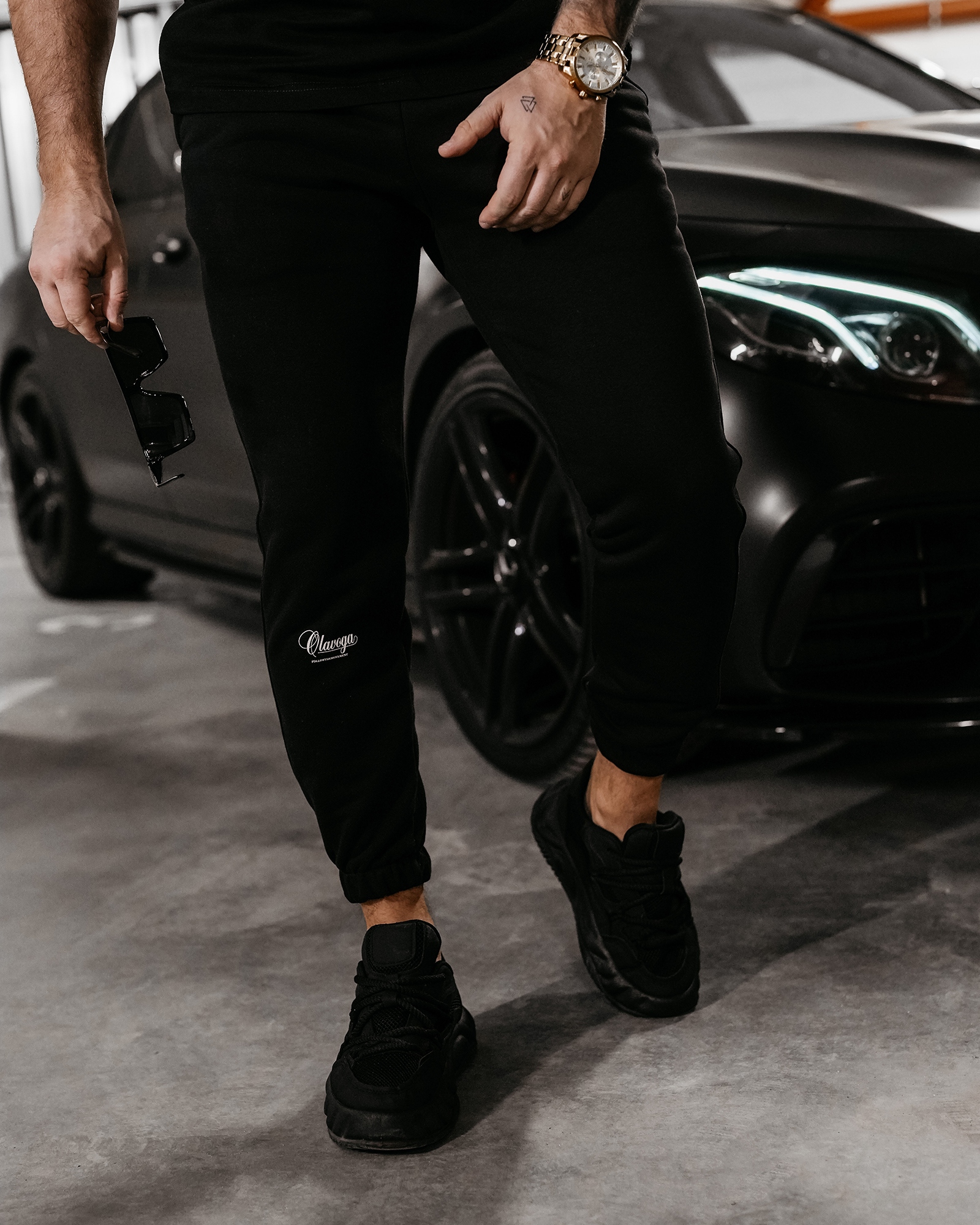 Spodnie sportowe męskie DAINARU OLAVOGA czarne