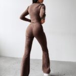 Komplet taliowany bawełniany SHIRO OLAVOGA cappuccino