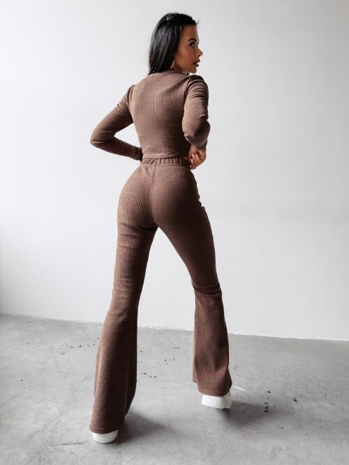 Komplet taliowany bawełniany SHIRO OLAVOGA cappuccino