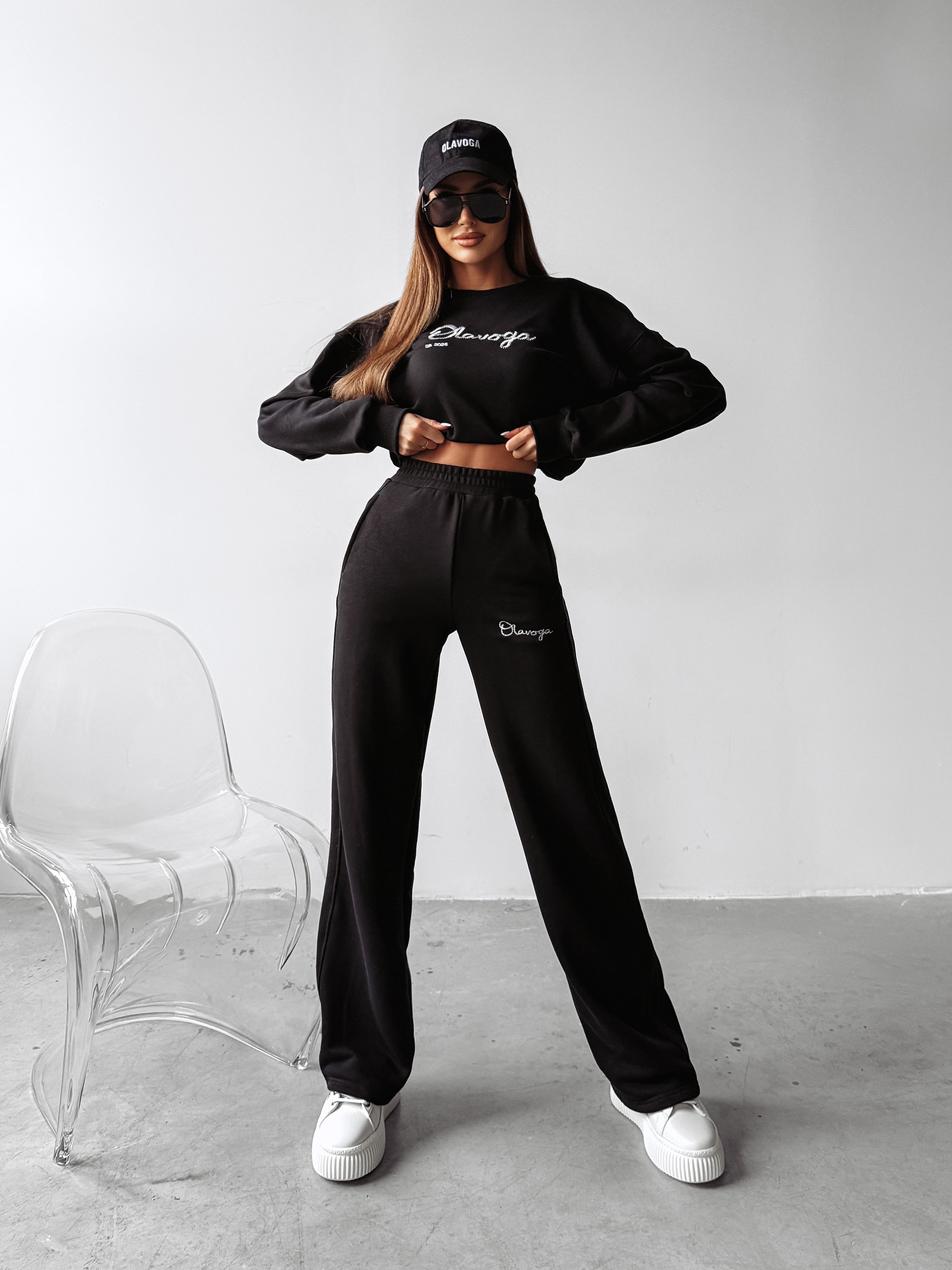 Komplet sportowy bawełniany SETELA OLAVOGA czarny