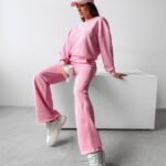 Komplet sportowy bawełniany SETELA OLAVOGA pudrowy