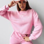 Komplet sportowy bawełniany SETELA OLAVOGA pudrowy