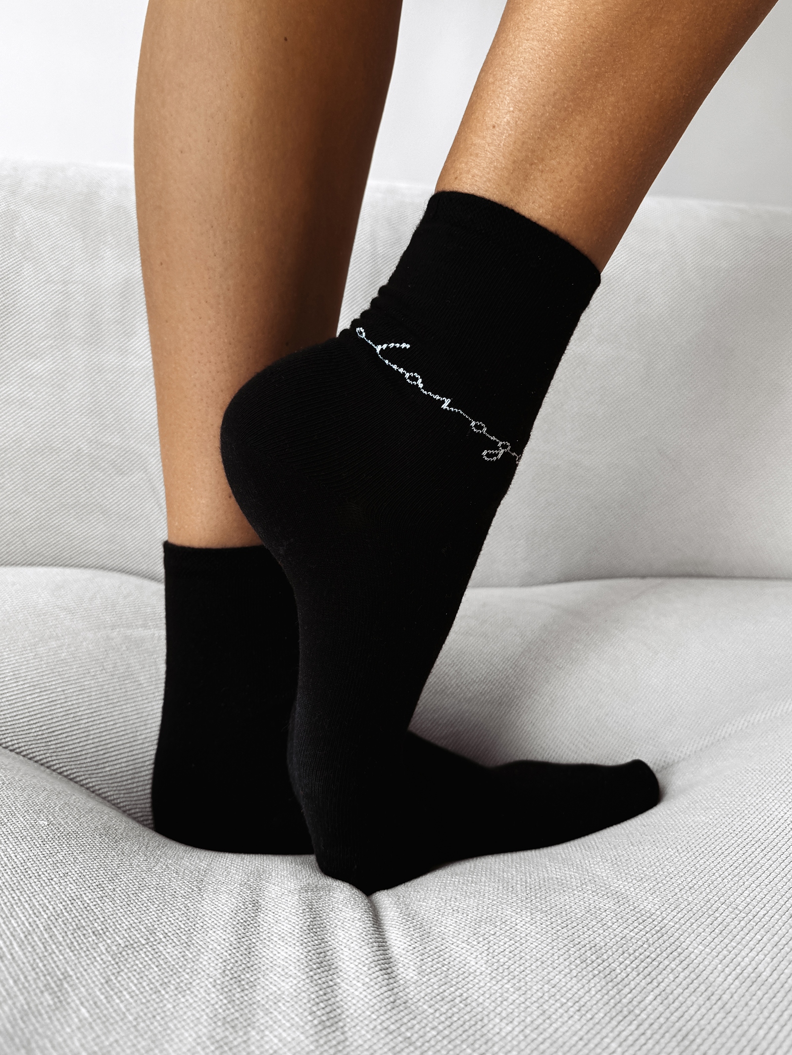 Skarpetki damskie bawełniane SILVOTTE OLAVOGA czarne