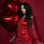 Sukienka marszczona NB Idylla II czerwona