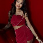 Spódniczko-spodenki lateksowe NB Boms czerwone