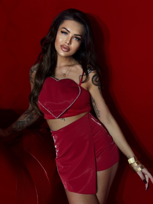 Spódniczko-spodenki lateksowe NB Boms czerwone