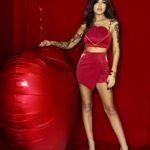 Spódniczko-spodenki lateksowe NB Boms czerwone