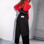 Koszula oversize z krawatem MC TIE czerwona