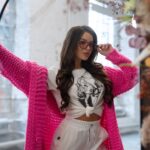 Kardigan sweter długi MC CRAFTED różowy