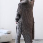 Kardigan sweter długi MC CRAFTED brązowy