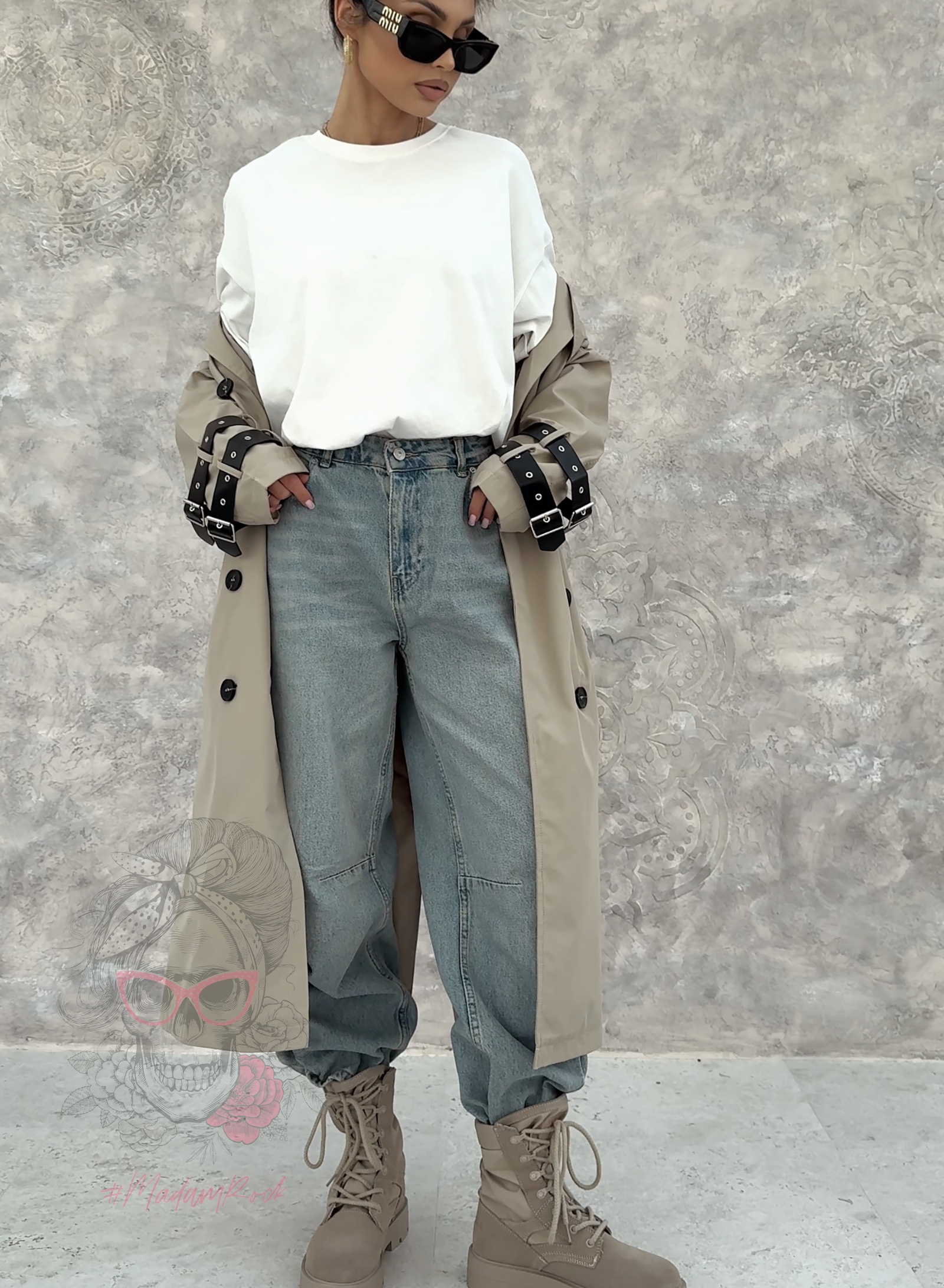 Spodnie baggy Isto niebieskie