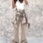 Spodnie jeansowe baggy fit DEIVEN OLAVOGA beżowe